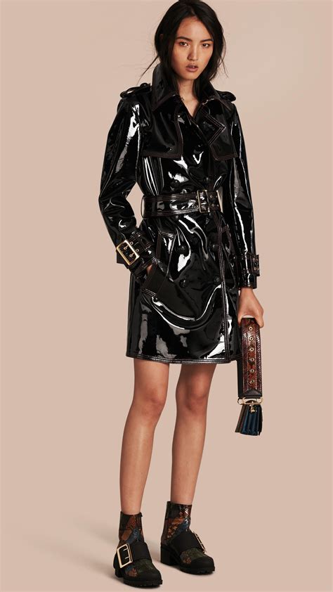 burberry womens trench coat leopard|burberry patent leather trench coat.